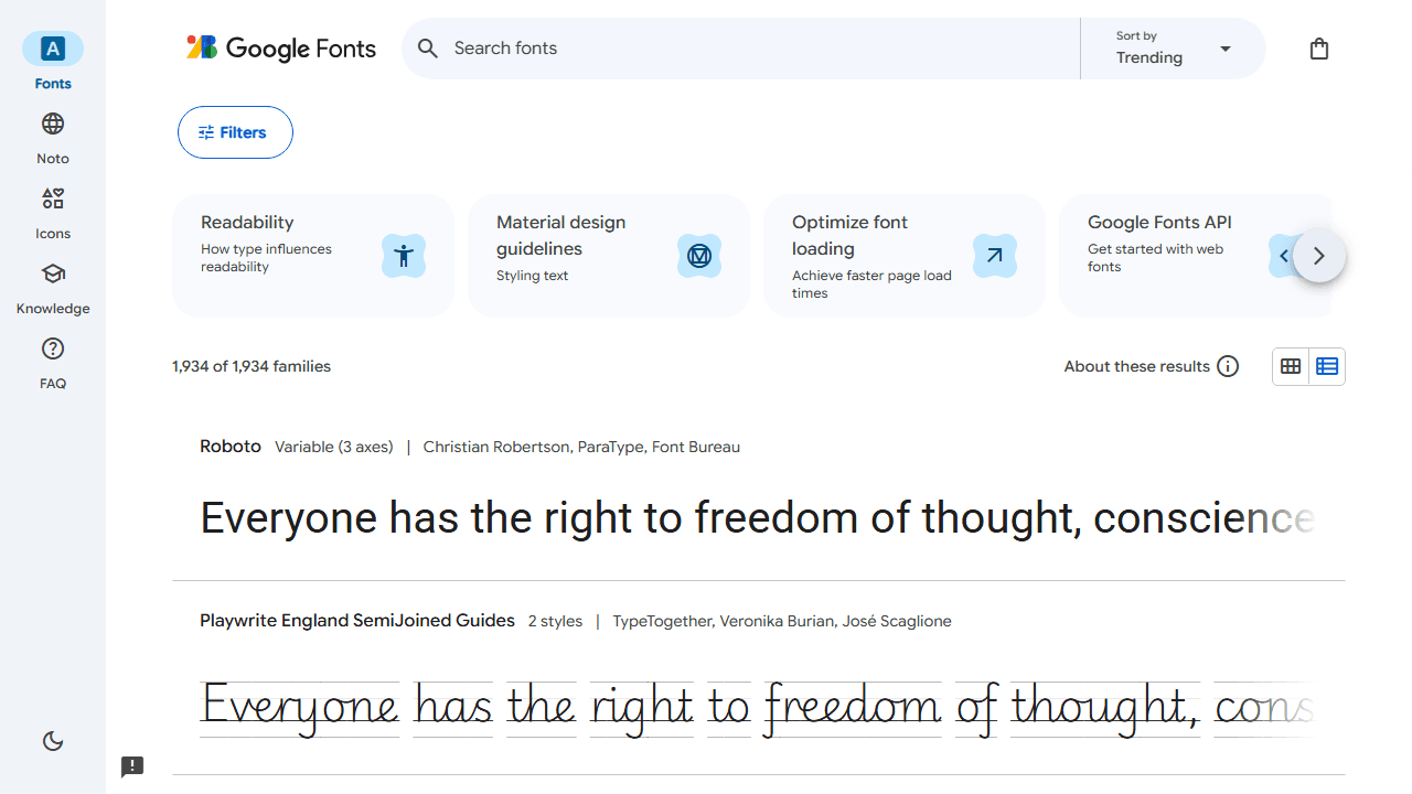 Google Fonts